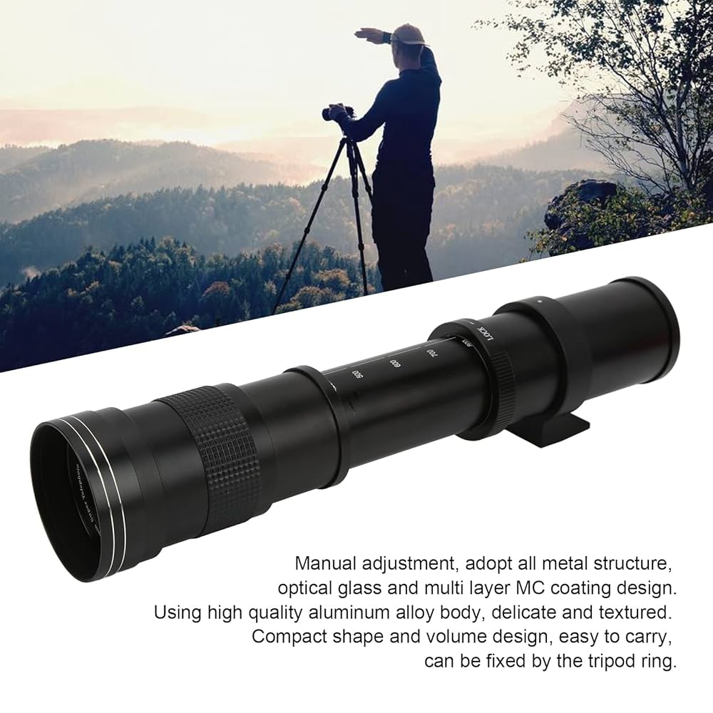 一眼レフ　望遠レンズ Amazon | 超望遠レンズ、標準アダプターリング420‑800mm手動